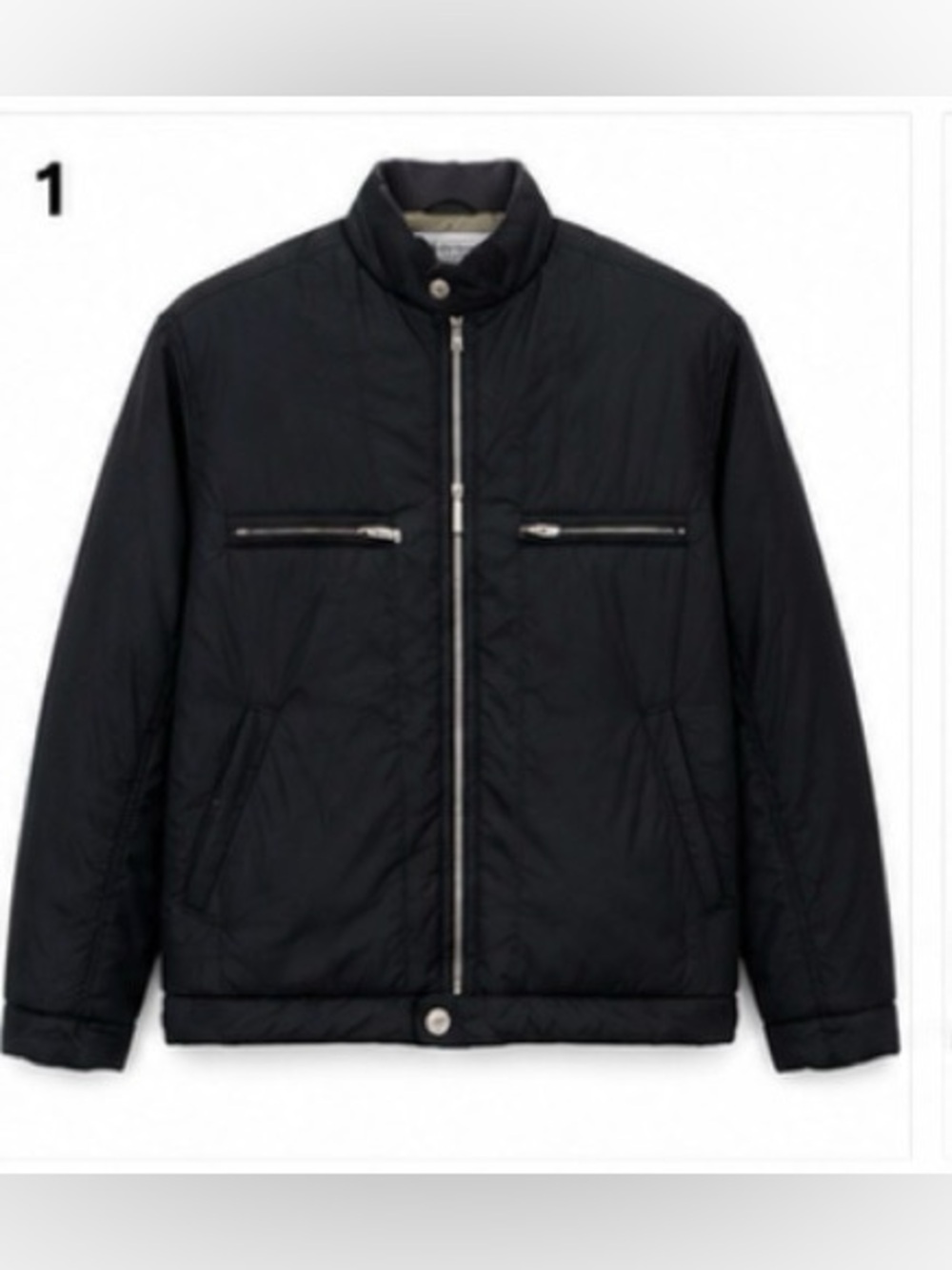 Matinique Men’s Black Quilted Bomber Jacket Medium Zip Front ⧉